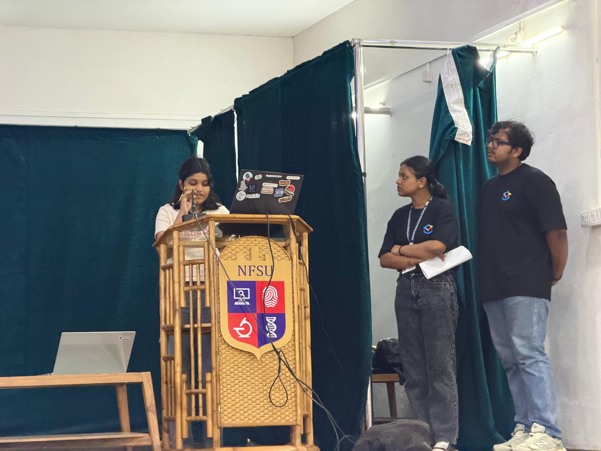 Student presenting during Fund My Crazy